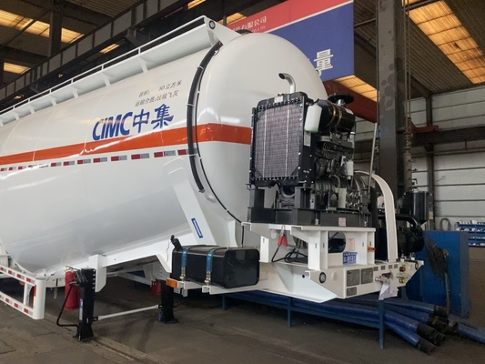 CIMC Triasse di 60 tonnellate carro con motore diesel rigidità e resistenza rimorchio cemento