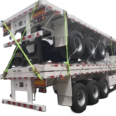 CIMC economico 3 assi alto Cargo in acciaio Hot Sale 20ft 40ft Container Chassis con serratura Basso Trasporto a ponte piatto Semi-remolchio a piatto