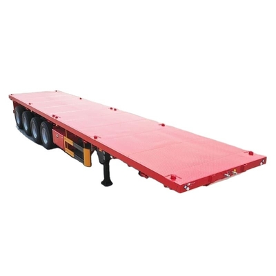 CIMC 3 assi 40ft 12500*2500*1500mm 70 tonnellate di capacità 8-12 set di serratura a torsione Flatbed truck tractor Semi trailer