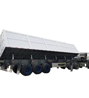 CIMC Tri asse Side Tipper 70 tonnellate consente di scaricare le merci dal lato di trasporto di materiali da costruzione scarico semirimorchio