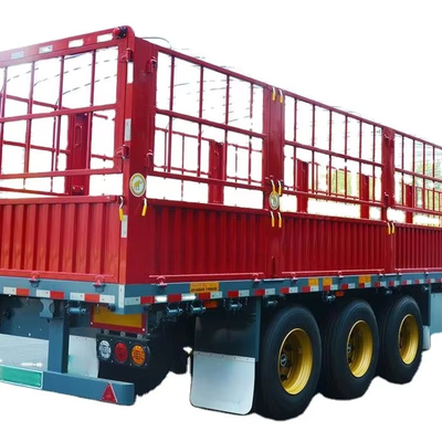 CIMC 12400*2500*2000mm Peso del freno 7T 12.4M 3 Asse 10pcs molla a foglia 19T singolo azione fuoriuscente 40T carico utile Semi-remorchio di palo