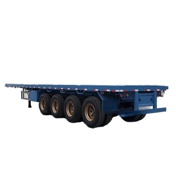 CIMC 4-Axle Multifunctional Flatbed Trailer l'ultimo design con serratura per il trasporto di merci