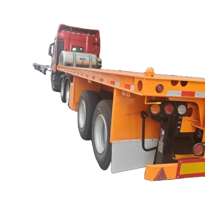 Miglior prezzo 40T-100T semirimorchio a letto basso a tre assi semirimorchio scheletrico per il trasporto di container