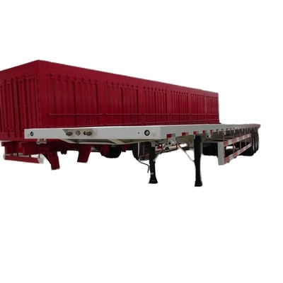 Semi-remolchio a tre assi a piatta tela Contenitore in acciaio Remolchio per camion a scheletro