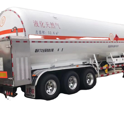 CIMC S30408 Q345R 3 assi 13200*2540*4000mm capacità totale 52,6cbms sospensione a aria Yosts pianta di atterraggio 50# trazione pin LNG Tanker