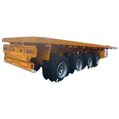 Flat Container Semi-trailer A basso prezzo Pesante 4 assi 100t Esportazione Nuovo Container Trailer Produttore Vendite dirette