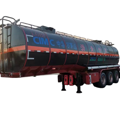 CIMC economico acciaio al carbonio a 3 assi 40KL 36cbms pavimento petrolio asfalto bitume olio di palma trasporto di carburante camion cisterna semirimorchio