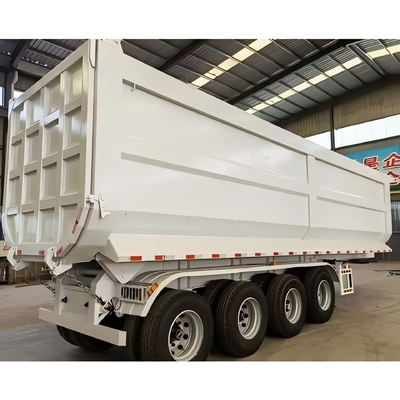 4 assi 60/80 tonnellate Bianco o su misura Colori tipo U Sistemi idraulici Giant Tipper Cargo Dump Semi-trailer