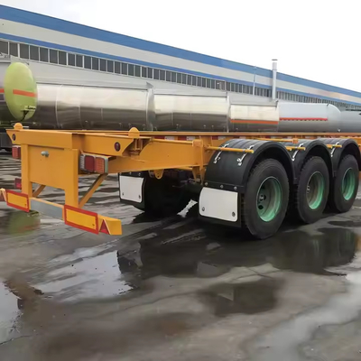 CIMC 3 assi 12 unità pneumatici 12400*2480*1560mm sospensione meccanica o aerea 60T carico utile rimorchio scheletrico