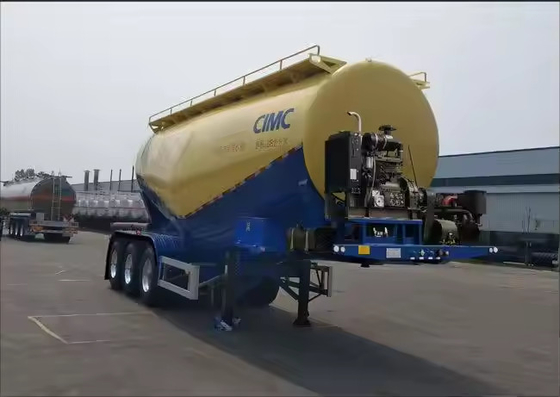 2/3/4 Asse Acciaio inossidabile o Ferro Cimento Calce Latte Ceno di carbone Cisterna di polvere minerale Camion Semirimorchio