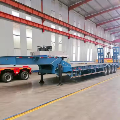Carico utile pesante 200 t Trasporto carico di grandi dimensioni 4 assi rimorchio a letto basso estensibile