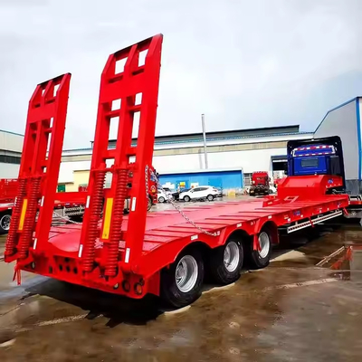Cina 3 assi 14m Trasporti Veicoli pesanti Macchine minerarie Forestali Semi-remolchi a letto basso