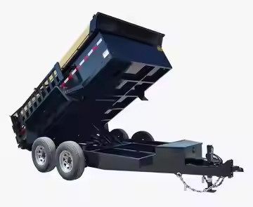 Hall 14000 lb Freni elettrici su entrambi gli assi 2 5/16 Ball Hook up 235R16 Pneumatici Ferro Tipper Dump Trailer