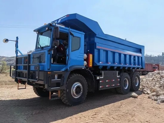 Camionetto elettrico per scarico di rifiuti per miniere