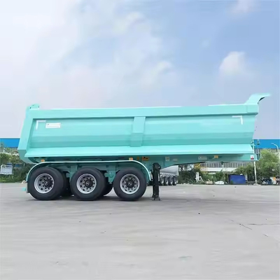 CIMC Cina Fabbrica Acciaio U Forma 3 Assi Heavy Duty End idraulico Rear Tipper Dump Cart Semi-Relè