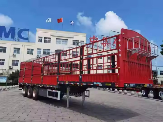 CIMC 3 Assi 40 -100T Cargo sfuso Trasporto Utility Stake Animal Parete laterale Camion Recinzione semirimorchio