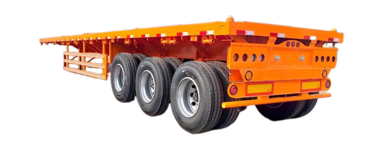 CIMC 20ft 40ft Semi-remolchi Container di spedizione Twistlocks Flatbed Design Acciaio al carbonio 12R22.5 Truck Trailers
