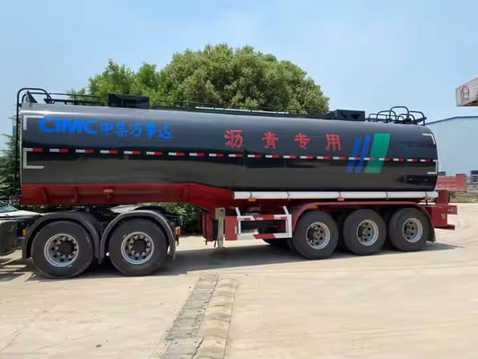 CIMC 3 assi Acciaio al carbonio 40KL 36cbms Pavimento Petrolio Asfalto Bitume Olio di palma Serbatoio del carburante