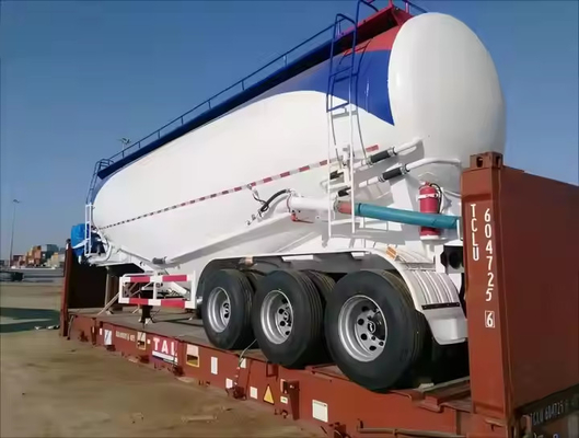 3 assi 40T Trasporto Cimento Particelle di PVC Cenere volante Materiali granulari Serbatoio di cemento Semi rimorchio