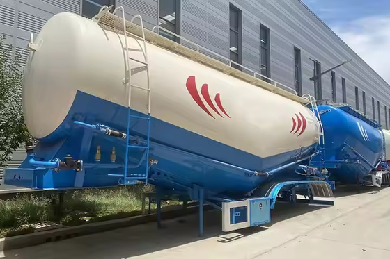 Trasporto di polvere per cemento a tre assi Silos Tanker Semi-Relè 40 45 50 Tonnes