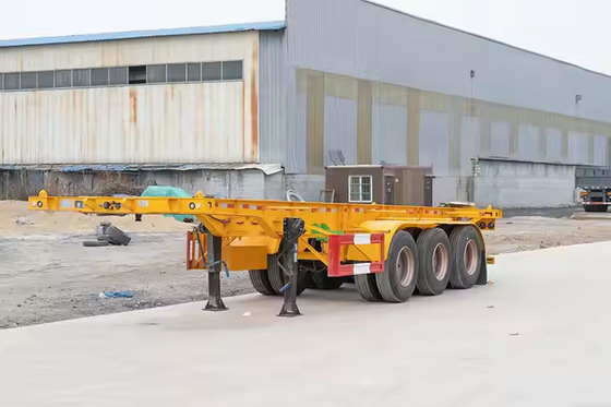 CIMC 50 tonnellate 60 tonnellate Heavy Duty Hydraulic Gooseneck Semi-Trailer Truck Aluminium Flatbed Axle Trailer