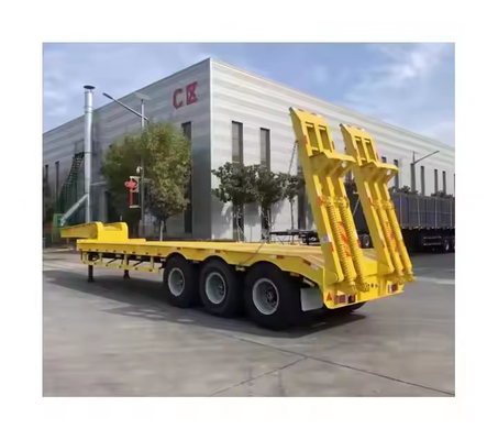 3 assi 60 tonnellate 100 tonnellate 18 metri Lowboy Low Bed Truck Trailer Lowbed Semi Trailer