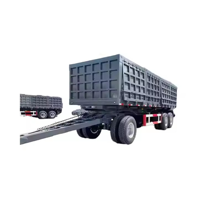 CIMC 3 asse di trazione barra laterale scarico pieno rimorchio 40-100 tonnellate rimorchio di trazione Dolly pieno rimorchio camion