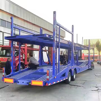 CIMC Heavy Duty 3 Assi Autotrasporto Semi-Carrier Trailer Car Carrier Trailer FUHUA Assi Acciaio 35000 Kg 10R22.5