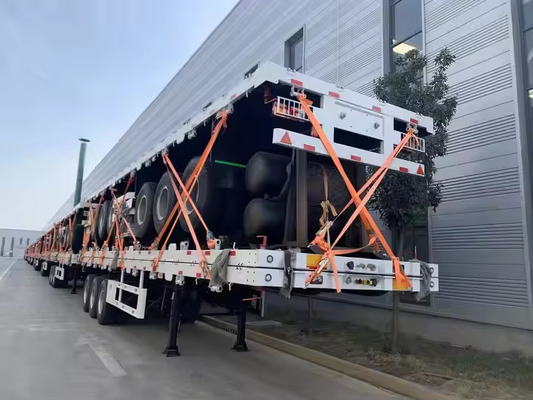 40 ft-60 ft Container Transportation Semi-trailer Articulato 40 ft Flatbed Truck Trailer Made in China