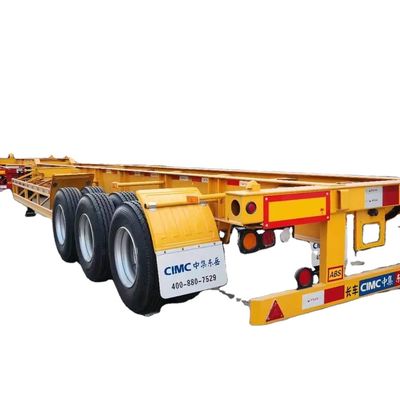 Rimorchio a 3 assi per trasporto container, parti strutturali per carichi pesanti