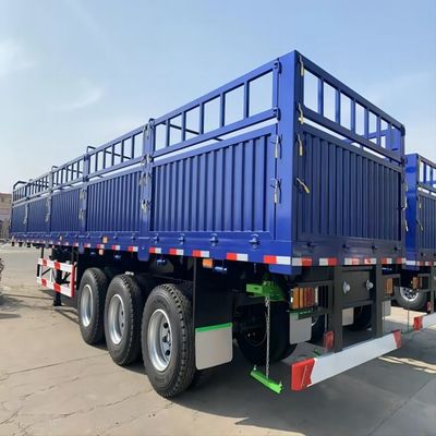 Rimorchio per semirimorchio CIMC in ferro a 3 assi, capacità 40-80 tonnellate, tipo a sponda, tipo furgone per carichi pesanti con sponda alta
