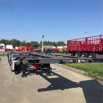Rimorchio semirimorchio per trasporto container scheletrico a 4 assi da 40 piedi in acciaio Q345B