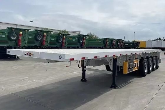 12 Set di semirimorchio a piattapiana con serratura a torsione da 30 a 100 tonnellate e rimorchio per camion