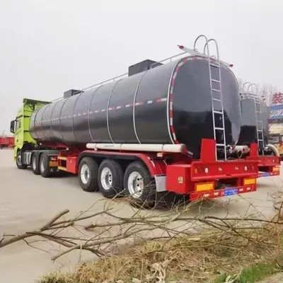 3 assi Trasporto Asfalto Bitumino Cisterna semirimorchio con rimorchio per autocarri riscaldato