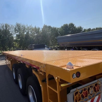 20ft 40ft Container Flatbed Truck Semi-trailer con piattaforma 3mm 4mm Grain Plate